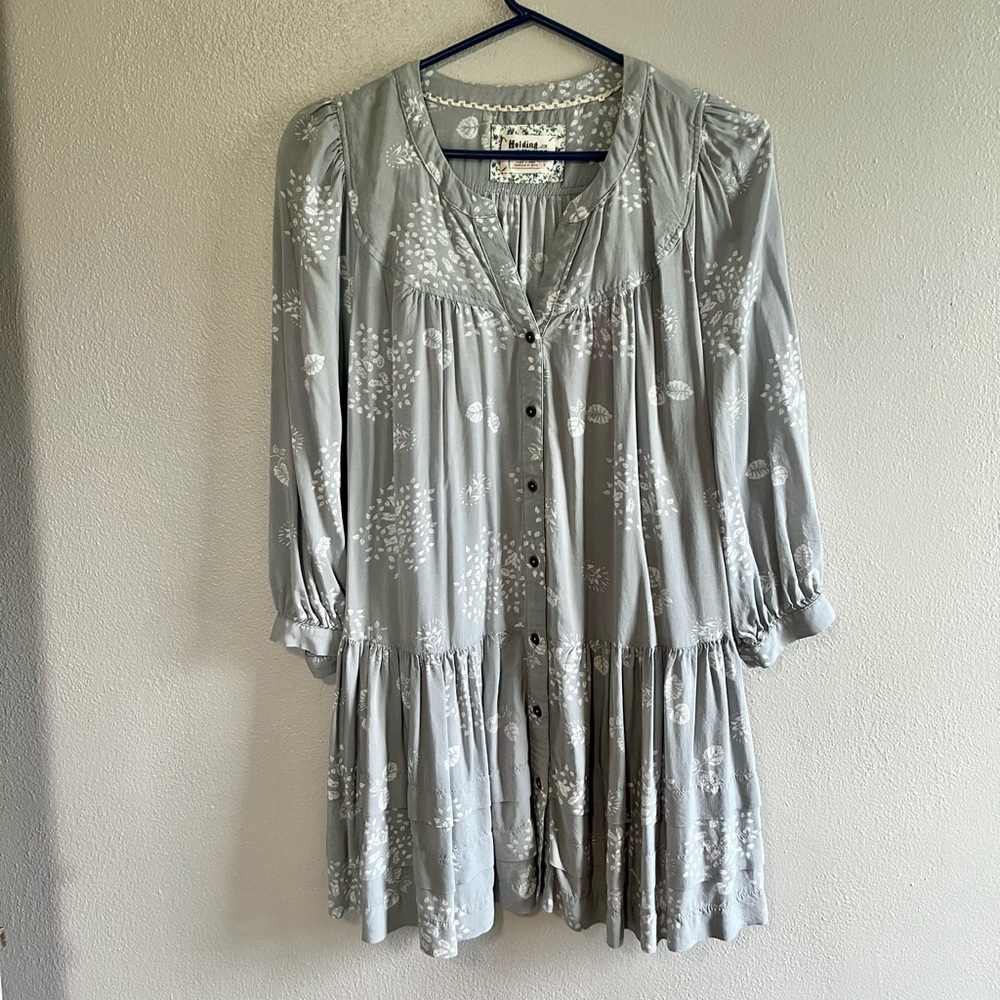 [Anthro Holding Horses] Gray Pavin Tunic- Small - Picture 3 of 10
